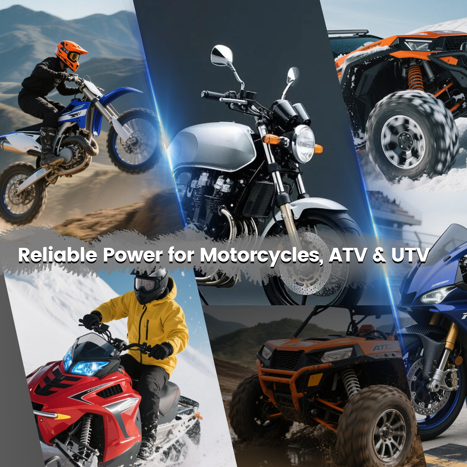 YTX14 14AH Spiral Cell Motorcycle Battery