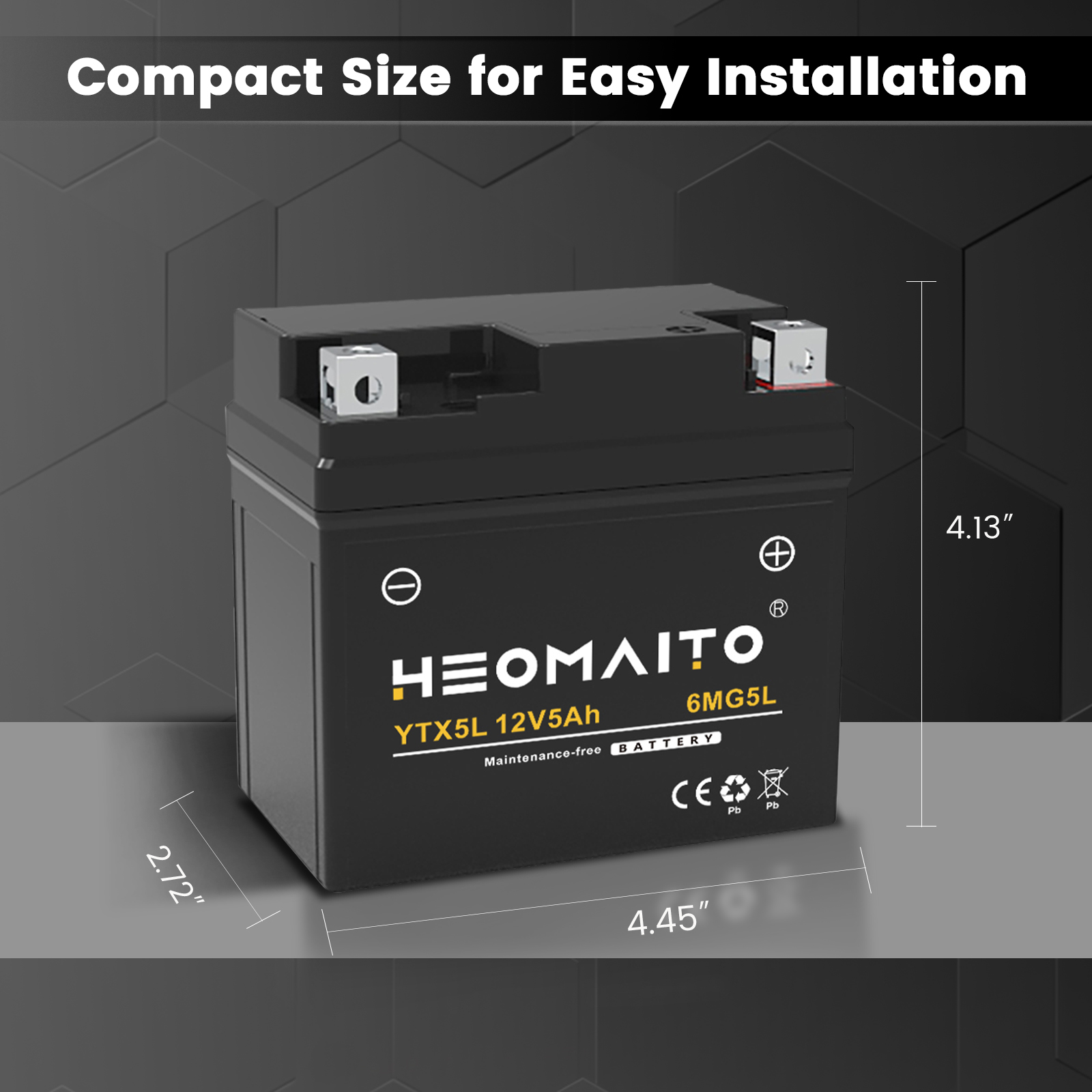 YTX5L 5AH Motorcycle Battery